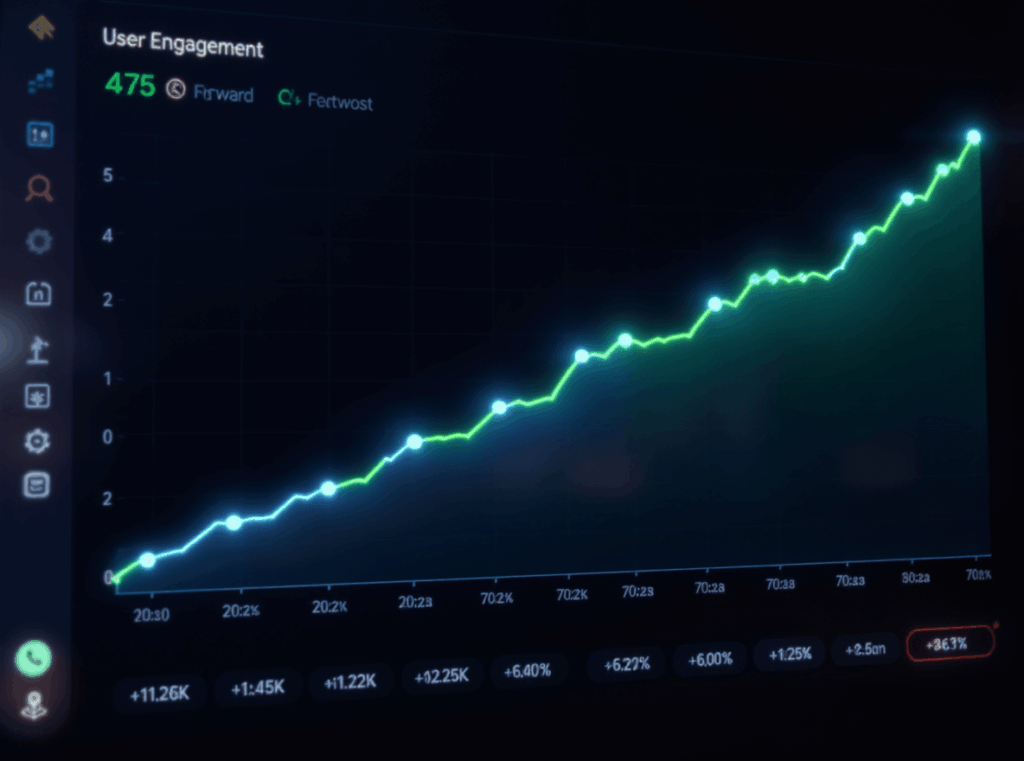 Increased time spent on a page